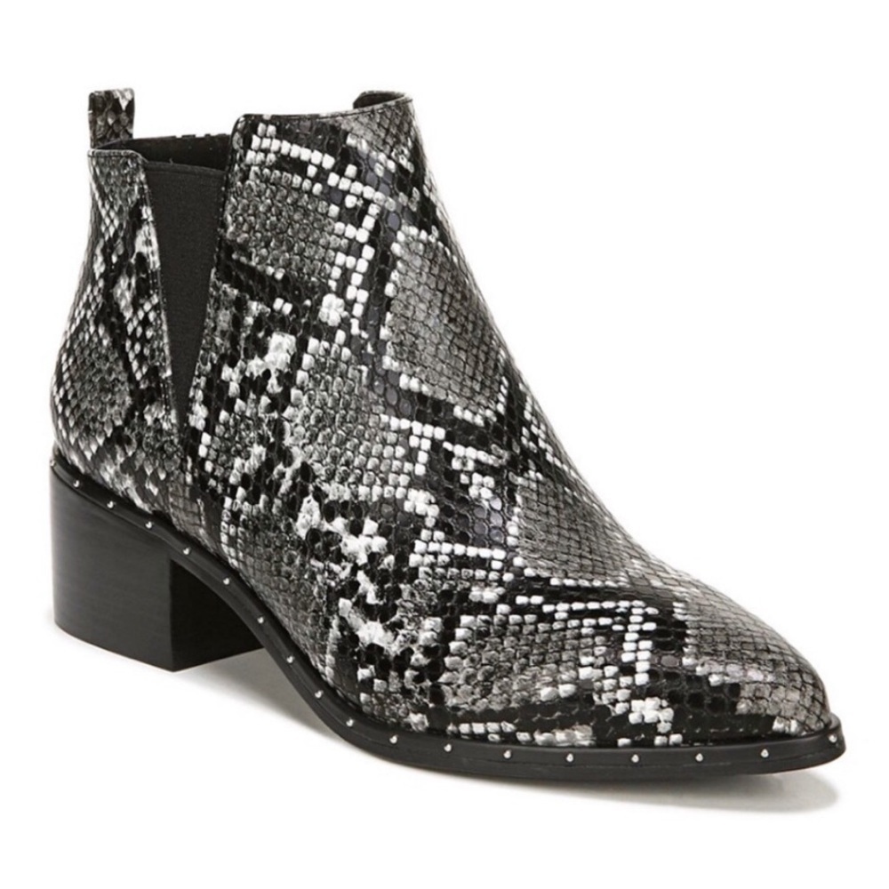Bar III Monochrome Snake Print Ankle Booties